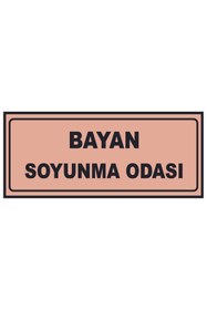 Resim Duvar Hediyelik PLEKSİLİ SOYUNMA ODASI BAKIR YÖNLENDİRME LEVHASI 