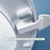 Resim 1 adet Taşınabilir Tuvalet Kapağı Kaldırıcı, Yaratıcı Ev Banyo Aksesuarı, Süngerli Çift Taraflı Etiketlerle Kolay Kullanım Tasarımı 