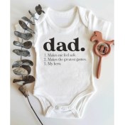 Resim Limon Dad Mean Kısa Kol Organik Bebek Body 