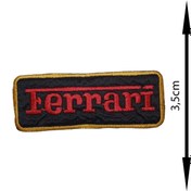 Resim REMSATİC Ütü Ile Yapışan Arma - Yama - Patch - Ferrari Modeli (9cm X 3,5cm) 