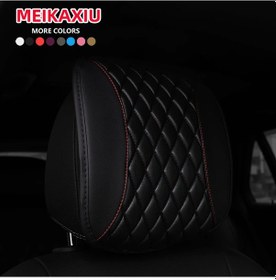 Resim 1pu Deri İşlemeli Araba Kafalık Kafalık Ve Araba İç Kafalık Koltuktan Black 