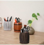 Resim Ganzhoushop 2x/set Kalem Saklama Düzenleyici Şık Ahşap Kalemlik Ofis Masası Düzenleyici Makyaj Fırçası Saklama Kutusu Kalemlik Hediye Beyazboya Rengi 