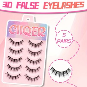 Resim 5 Çift 3D Sahte Kirpik Seti, Doğal ve Kabarık Anime Stili, Ekstra Kalın C Kıvır, Çoklu Uzunluklar, Başlangıç Seviyesi, Bitkisel Tabanlı Squalane, Tam Şerit Sahte Kirpikler 