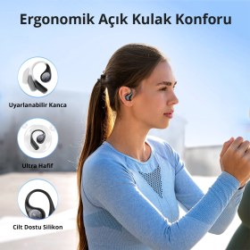 Resim Earfun Openjump Open Ear Kablosuz Kulaklık - Siyah 