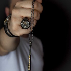 Resim Good Night Beyzbol Sopası Erkek Kolyesi 