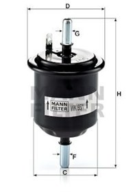 Resim MANN WK55/1 Benzin Filtresi Accent 2000 2005 Fisli Tip 3191125100 WK551 (WC468338) 