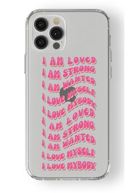 Resim Multitronic Iphone 13 Pro Max Uyumlu I Am Loved Tasarım Baskılı Şeffaf Kılıf 