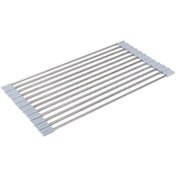 Resim Mutfak Rafı Lavabo Kase Katlanır Su Filtreleri 42x22cm Gri 