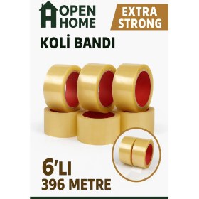 Resim Toyfest 6 ADET-396 Metre Şeffaf Koli Bandı - Extra Strong 40 Micron Kalınlık, Güçlü Yapışkan 