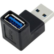 Resim USB 3.0 Dirsek 90 Derece L Tipi Çevirici Dişi Erkek Uzatma Aparatı 