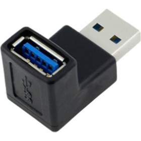 Resim USB 3.0 Dirsek 90 Derece L Tipi Çevirici Dişi Erkek Uzatma Aparatı 