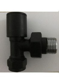 Resim E.D.P. Radyatör Havlupan Vanası Prinç Volan Siyah Mat 16 x 2 Pex 