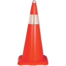 Resim Afrodit AVM Esnek Kırılmaz Trafik Konisi Tek Reflektörlü 70 cm 