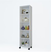 Resim Kenzlife Kitaplık Beril 188 040 020 Byz Tekerlekli Mutfak Dolabı Banyo Ofis Ayakkabılık Kiler 