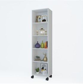 Resim Kenzlife Kitaplık Beril 188 040 020 Byz Tekerlekli Mutfak Dolabı Banyo Ofis Ayakkabılık Kiler 