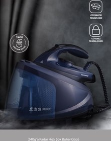 Resim HOMEND Steamwork Buhar Kazanlı Ütü Lacivert 2400 W 
