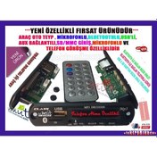 Resim Bluetoothlu Oto Teyp Usb Sd Çevirici Aux Kumandalı Mikrofonlu 