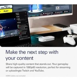 Resim Game Capture Neo - USB Taşınabilir Yakalama Kartı 4K60 Hdr Geçiş, 1080P60 Video Kaydı - Ps5/xbox/switch/iphone Için - Obs, Quicktime ve Daha Fazlası - Tak ve Çalıştır/dizüstü Bilgisayar, Pc, 