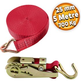 Resim Badem10 Spanzet Yük Gerdirme Halatı Gırgır 25 mm 5 Metre 700 kg 