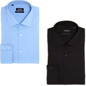 Resim Pıngömlek Kensıngton Vesta Ikili Set15 Cepsiz Pensli Erkek Gömlek Mavi 