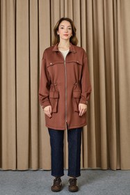 Resim Puane Kadın Beli Tünelli Tunik - 10723TUN - BROWN 