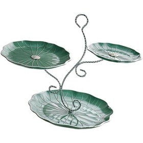 Resim Homyl Katmanlı Cupcake Standı 3 Katlı Kuru Yeşil-ve-gümüş 