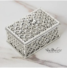 Resim Lunessa Gümüş Renk Mini Takı Kutusu Sevgililer Günü , Annenize Verilecek En Güzel Hediye 