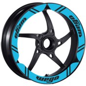 Resim Tvs Wego 110 2012-22 Uyumlu Mavi Geniş Jant Şeridi 