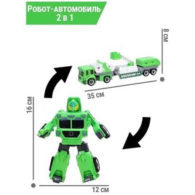 Resim Handers Lego'da Çocuklar İçin Robot Dönüşen Araba Oyuncakı 164272599 Yeşil 
