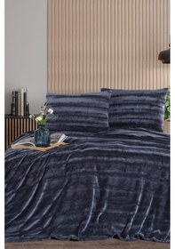 Resim Zebra Casa Cozy Çift Kişilik Battaniye Takımı Lacivert 