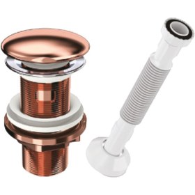 Resim ACAR SU ARMATÜRLERİ ROZA BRONZ SERİSİ, KLİK KLAK SİFON, LAVABO GİDER SİFONU 