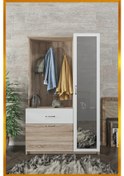 Resim AE-3042 Reina Aynalı Delüx Vestiyer Ayakkabılık Portmanto Takımı Sonoma 