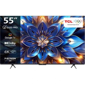Resim TCL 55T7BG 55" 139 Ekran Dahili Uydu Alıcılı 4K Ultra HD Smart QLED TV 