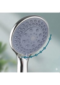 Resim Duş Başlığı 5 Farklı Jet Yüksek Basınç Su Tasarrufu Kurulumu Kolay Sıla Renk Detayları Krom 