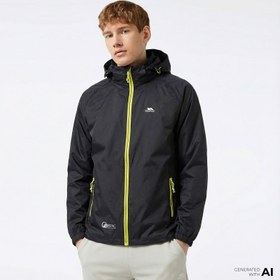 Resim Trespass Qikpac Unisex Siyah Yağmurluk 