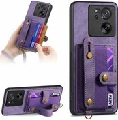Resim Wondernest Xiaomi Telefon Retro Pro Deri Kılıf Çapraz Bileklik 13t / Lm İçin Şık Cüzdan 