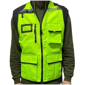 Resim Forte Gt Reflektif HGS Cepli Yelek Sarı Siyah 