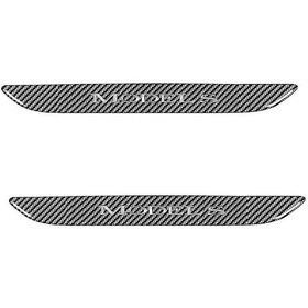 Resim Yunboo Tesla Model S Kapı Basamak Koruyucu, Karbon Fiber Dekoratif Aksesuar, Kolay Kurulum, Stili Ve Korumayı Birleştirir 