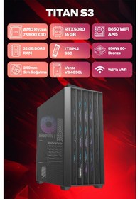 Resim Game Garaj Titan S3 R7-9800X3D 32 GB 1 TB SSD RTX5080 Free Dos Oyuncu Tavsiye Sistem 