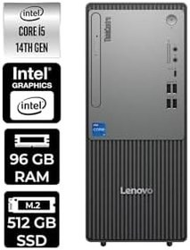 Resim LENOVO ThinkCentre Neo 50T G5 i5 14400 96GB 512GB SSD FDOS Masaüstü Bilgisayar & PER4 
