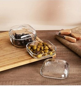 Resim Paşabahçe Plus Kapaklı Kahvaltılık - 5'li Çok Amaçlı Cam Saklama Kabı 