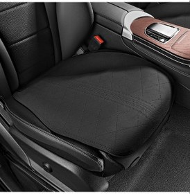 Resim Rogfer Flip-fur Araba Minderi Dört Mevsim İçin Nefes Alabilir Havalandırma Yastığı, Stil: Ön Yastık Siyah Ön Yastık Siyah 