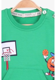 Resim Breeze Erkek Bebek Eşofman Takımı Baskılı 9 Ay-3 Yaş, Yeşil Yeşil 