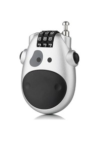 Resim Reedark Gümüş Renkli Çelik Kablo Kilit, 75 Cm Uzunlukta, Zinc Alloy Kilitli, Seyahat Çantası-motosiklet Kaskı Güvenliği Gümüş 