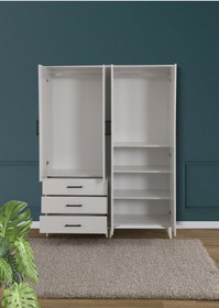 Resim Azra'dan 4 Kapaklı Gardrop Beyaz 