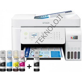 Resim Epson EcoTank L5296 Renkli Yazıcı Baskı-Tarama- Kopya-Faks (Usb,Wifi)4 x 65 ml+1 Mürekkep C11CJ65406 