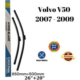 Resim Volvo V50 2007 2008 2009 Uyumlu 26"+20" İnç Araca Özel Ön Cam Silecek Süpürgesi Takımı 650+500mm 