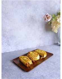 Resim Justwood Ligna Melamin Ahşap Rölyefli 16x26 Cm Servis Tabağı, Sunum Tabağı, Pasta Tabağı, Sunumluk Koyu Kahverengi 