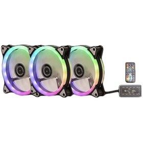 Resim Performax Aurora Rgb 120mm Kumandalı Üçlü Fan Kiti 