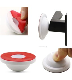 Resim Silikon Kapı Stoperi Beyaz 4 Adet Tamponu Kendinden Yapışkanlı Beyaz Kapı Kolu Stopu 